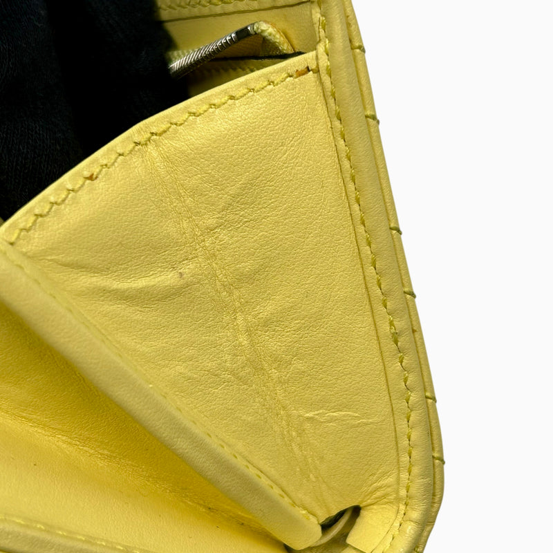 GUCCI GG Marmont Leather Bi-fold Compact Wallet - Yellow 