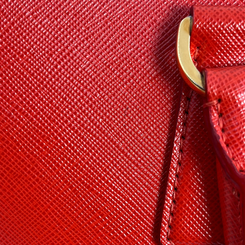 PRADA Galleria Saffiano Leather Handbag - Red 