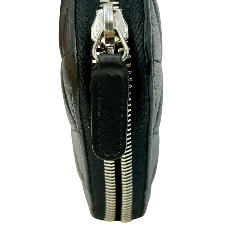 CHANEL Cambon Line Lambskin Long Wallet - Black 