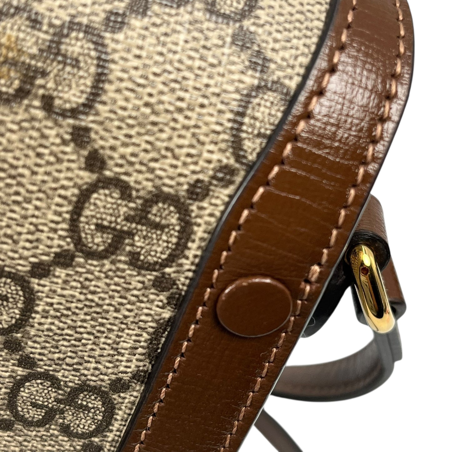 GUCCI GG スプリーム ホースビット 1955 ミニ ショルダーバッグ - ベージュ × ブラウン