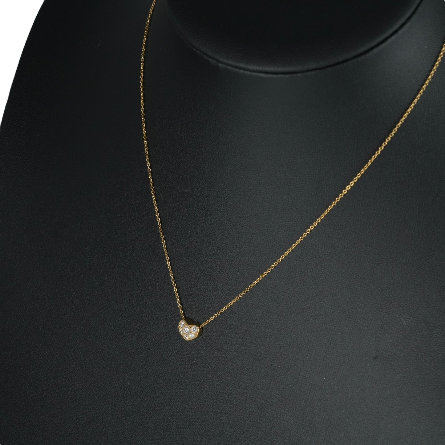 Tiffany Pavé Diamond Heart Necklace - 18KYG 