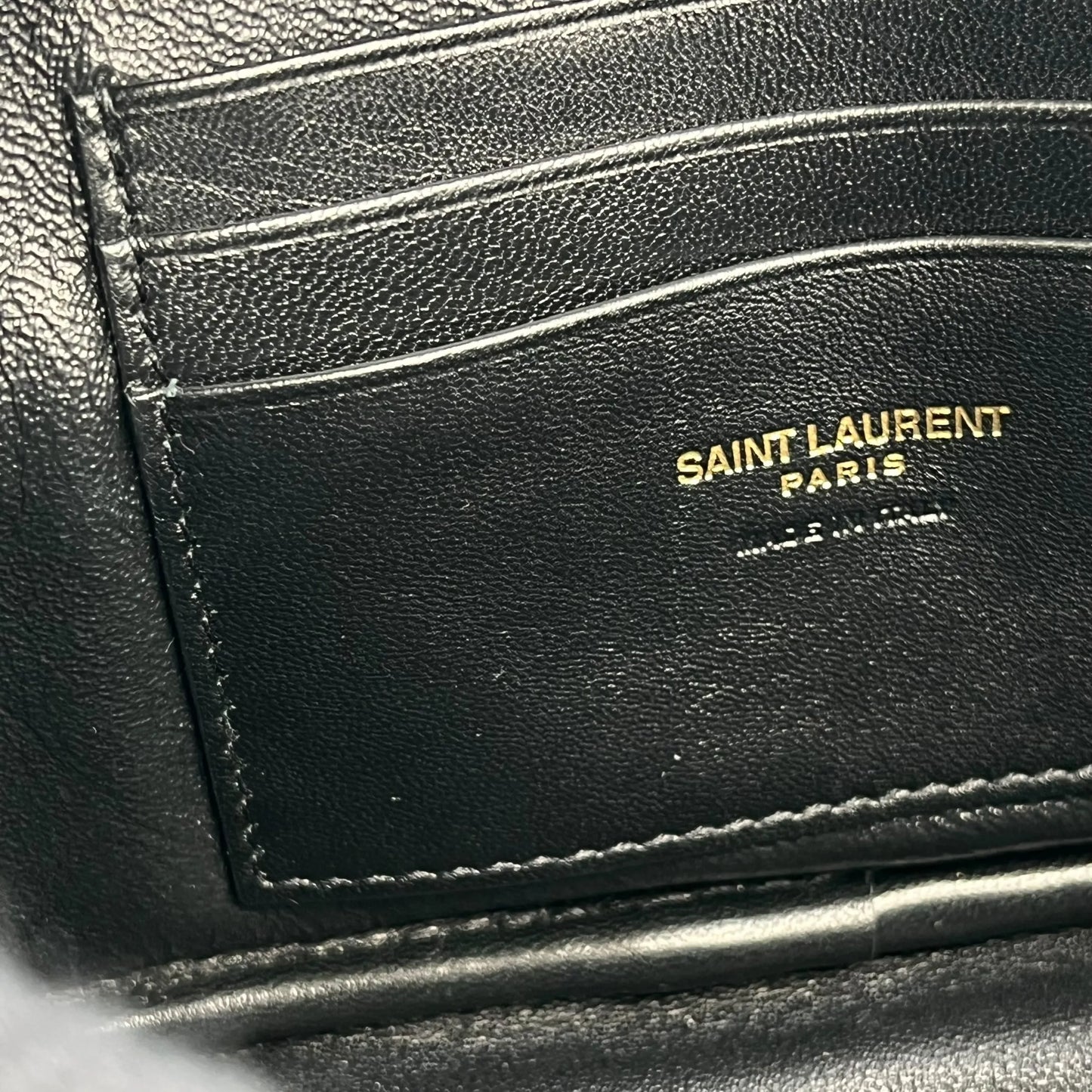 Saint Laurent Lou Mini Shoulder Bag with Chain Wallet - Dark Grey 