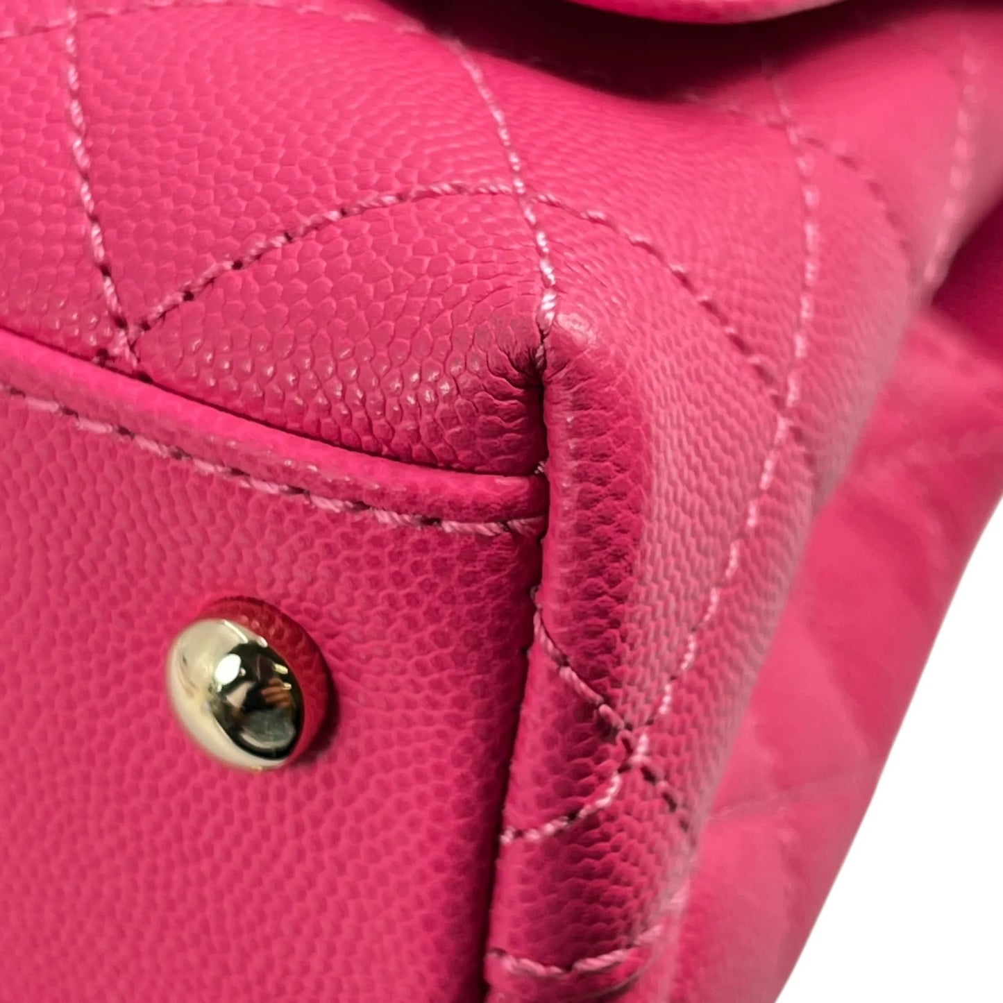 CHANEL ココ ハンドル 19XXS キャビアスキン ハンドバッグ - ピンク