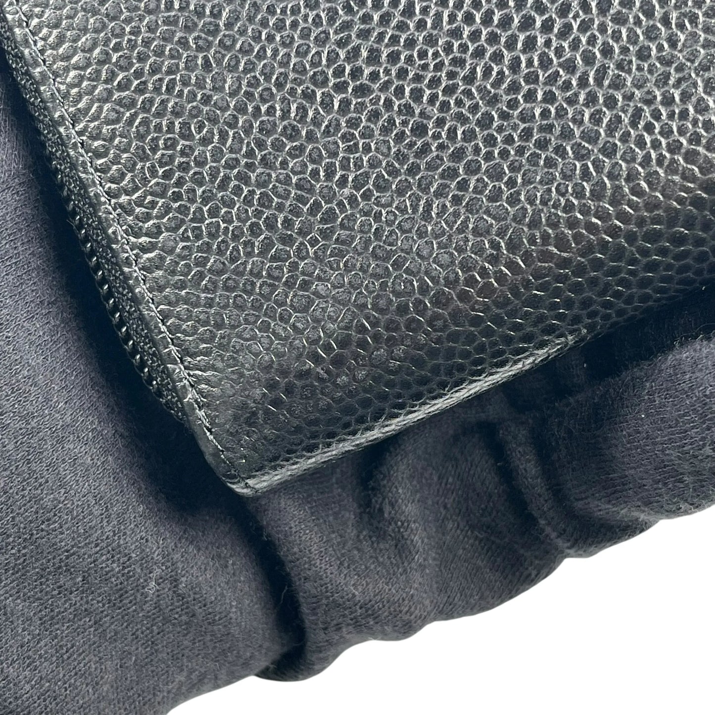 CHANEL CCロゴ キャビアスキン ジッピー カードケース コインケース - ブラック