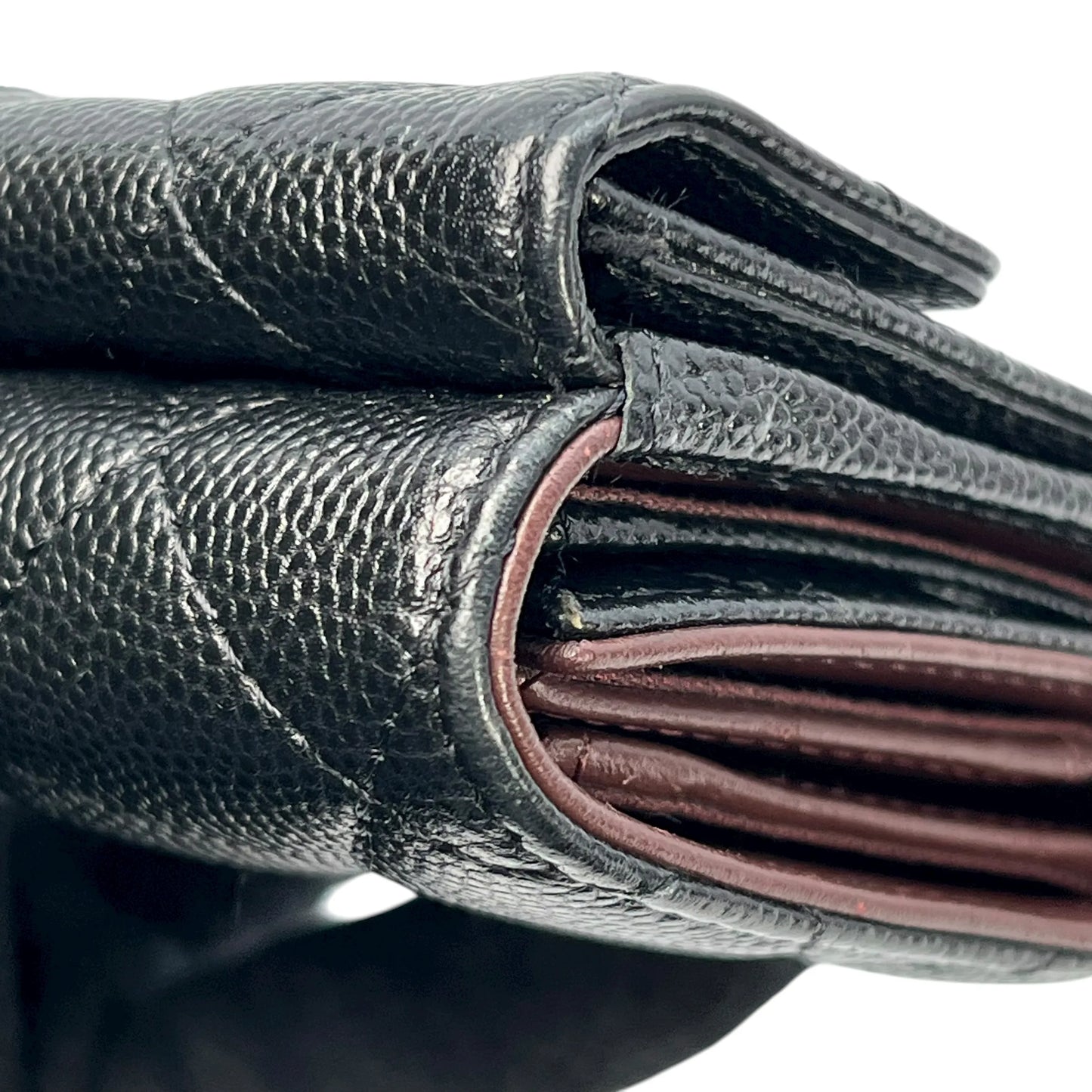 CHANEL Classic Small Flap Compact Wallet in Caviar Leather - Black 