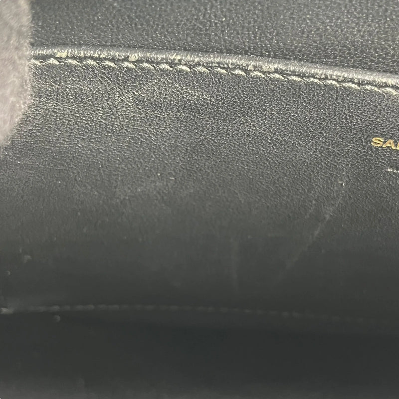 SAINT LAURENT ベイビーカバス レザー ハンドバッグ ショルダーバッグ - ブラック