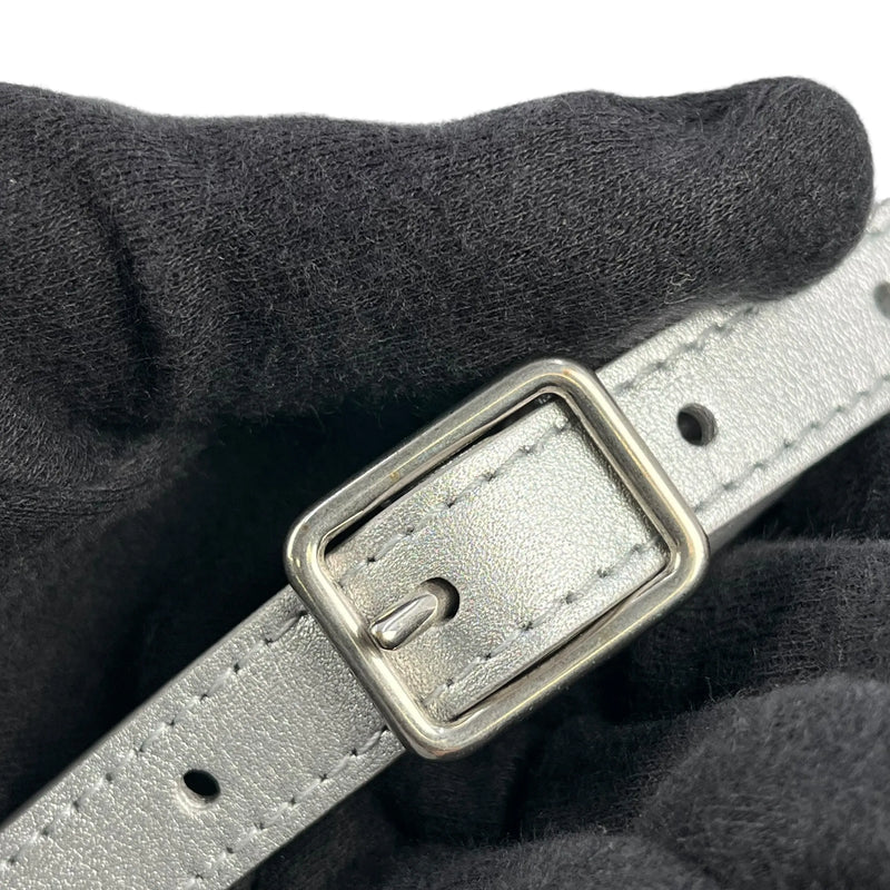 BALENCIAGA Mary Kate Leather Shoulder Bag - Silver 