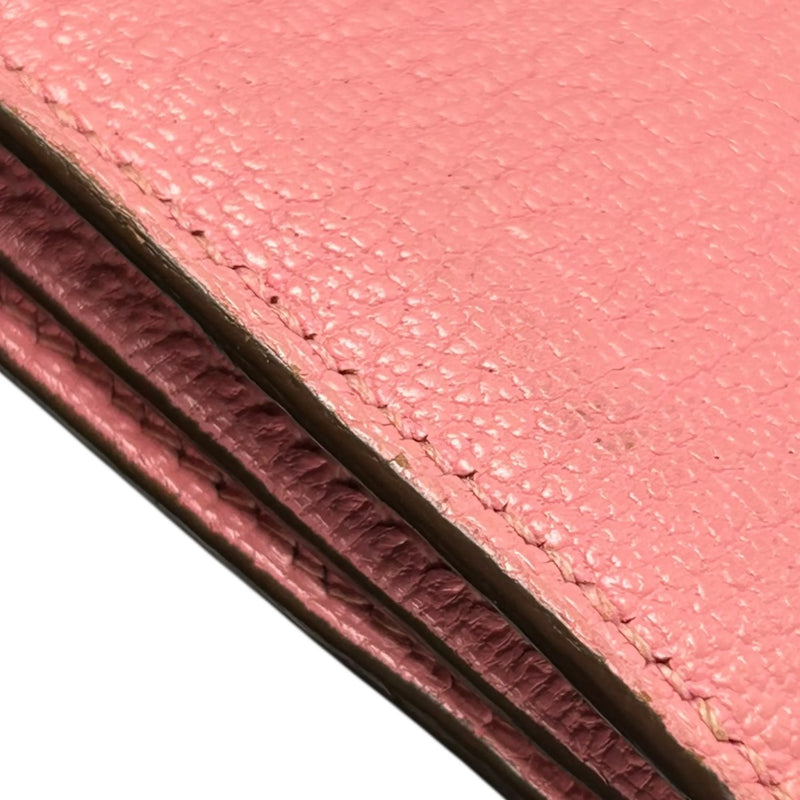 HERMES ベアン スフレ レザー □R刻印(2014年製)  ロングウォレット - ピンク