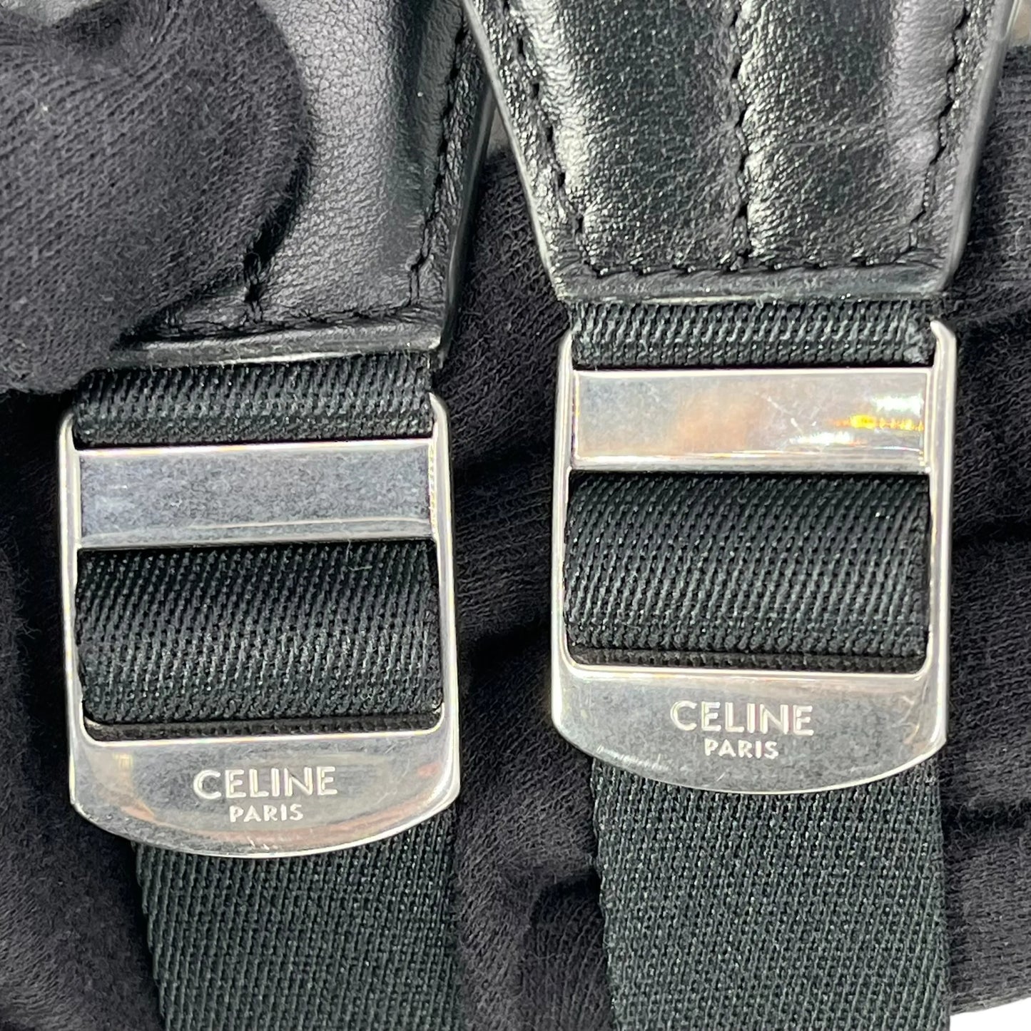 CELINE Triomphe Canvas Medium Backpack - Dark Brown 