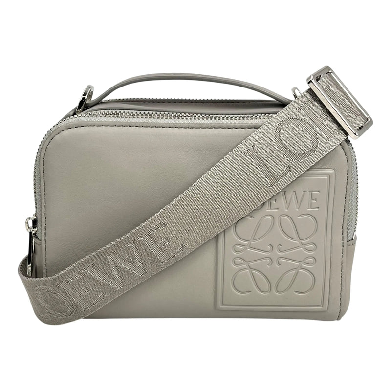 LOEWE Crossbody Camera Bag Mini Calfskin Shoulder Bag - Grey 