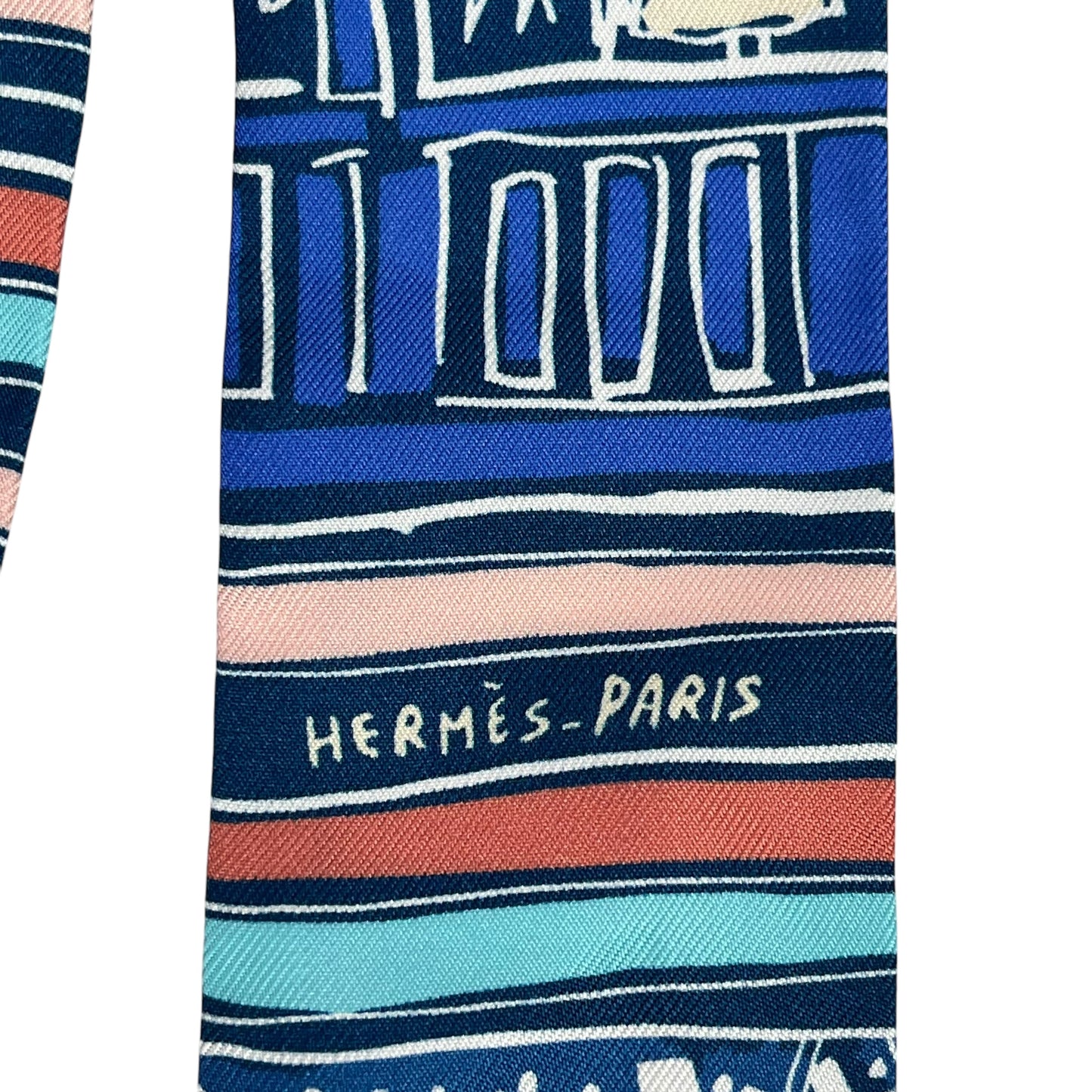 Hermès Twilly Scarf Rayeur d'Eté - Blue x Multicolor 