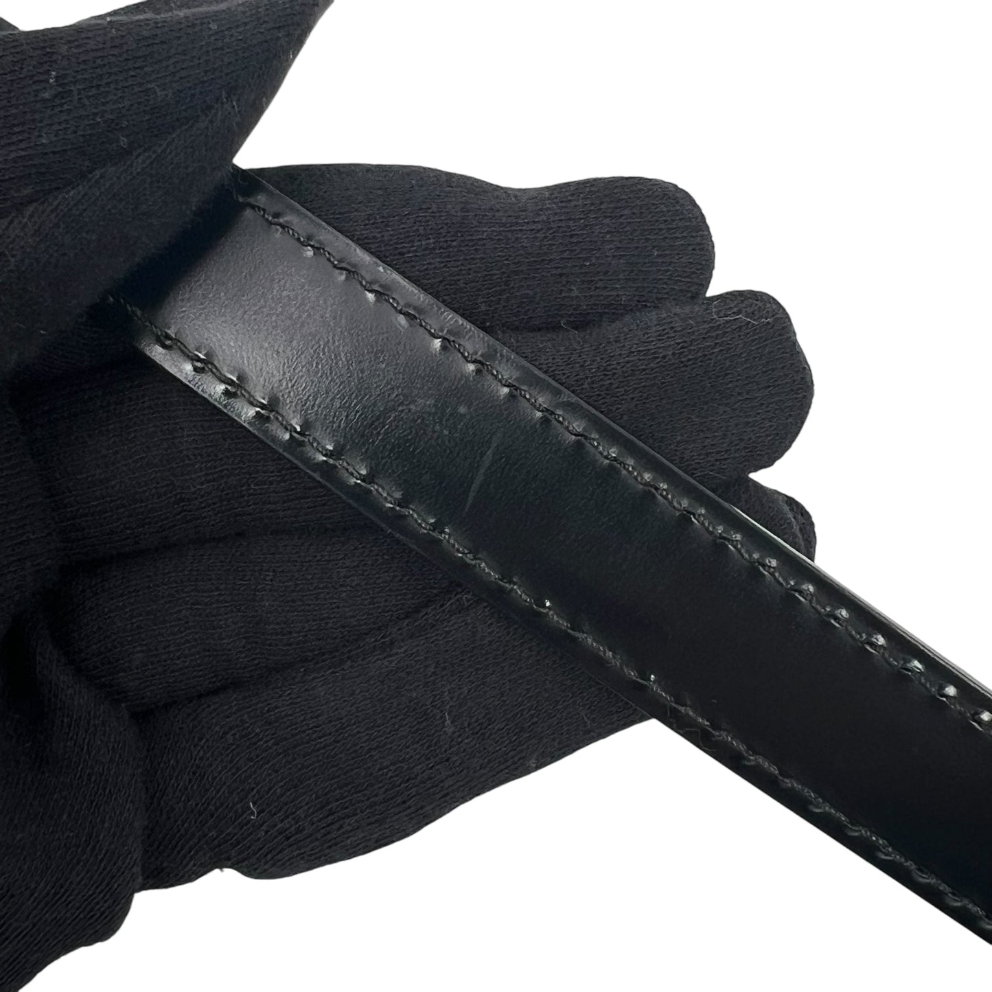 Louis Vuitton Black Leather Strap - Black - 09769 