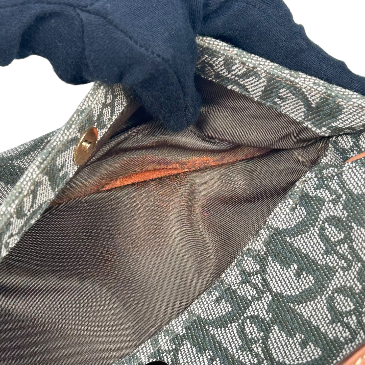 Dior サドル トロッター キャンバス ハンドバッグ ショルダーバッグ - カーキ × ベージュ