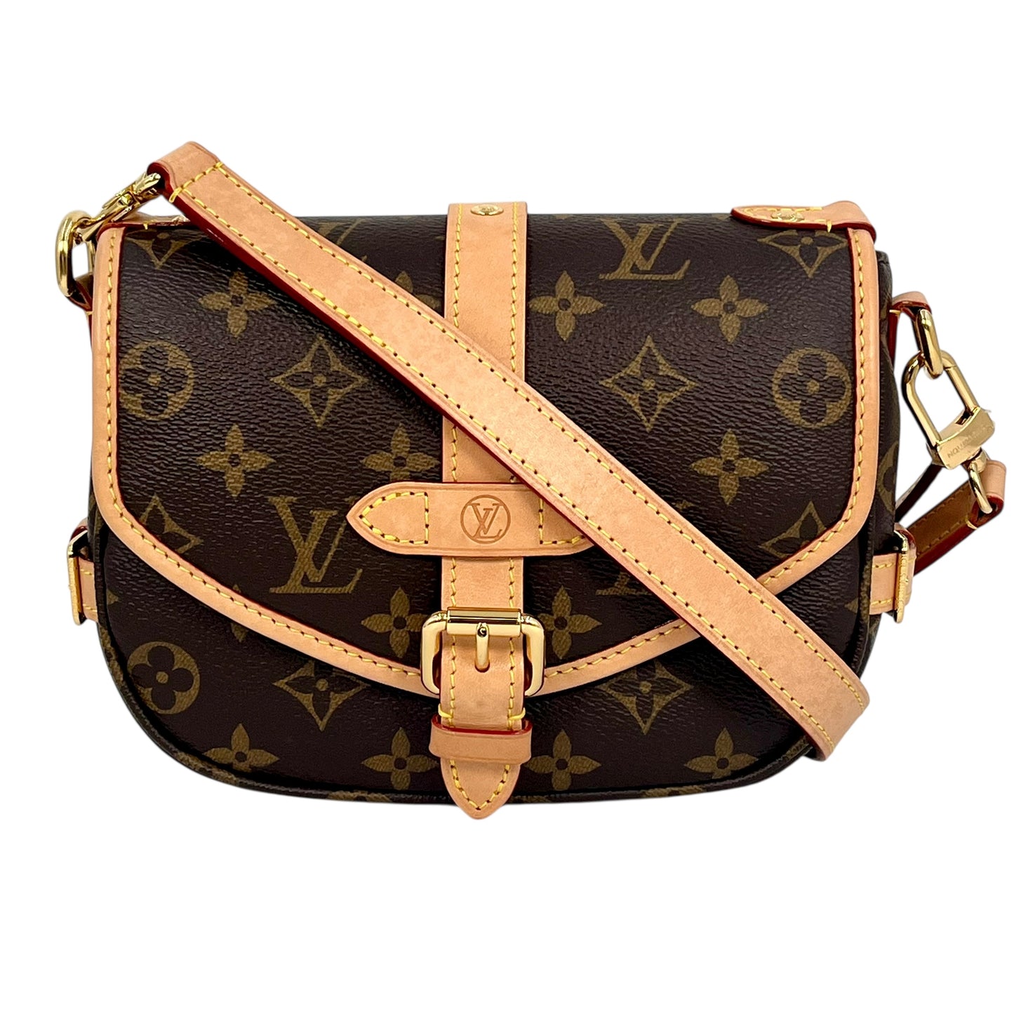 Louis Vuitton Monogram Canvas Saumur BB Handbag - Brown 