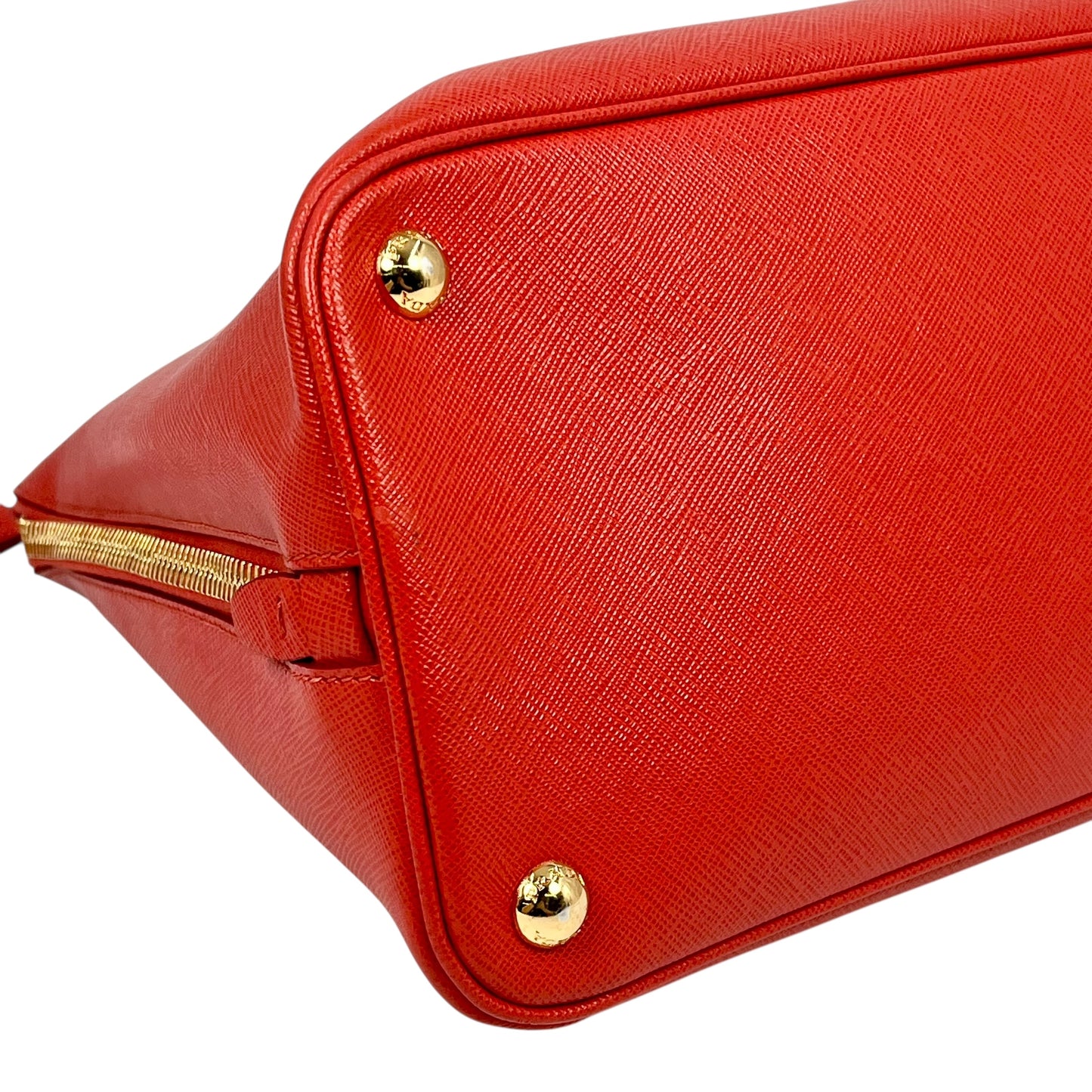 PRADA Galleria Saffiano Leather Handbag - Red 
