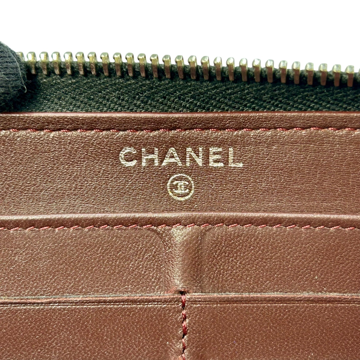CHANEL Cambon Line Lambskin Long Wallet - Black 