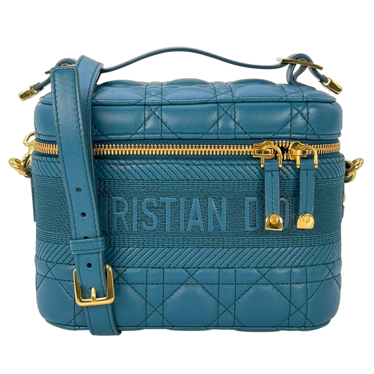 Dior Small Travel Vanity Handbag/Shoulder Bag - Blue 