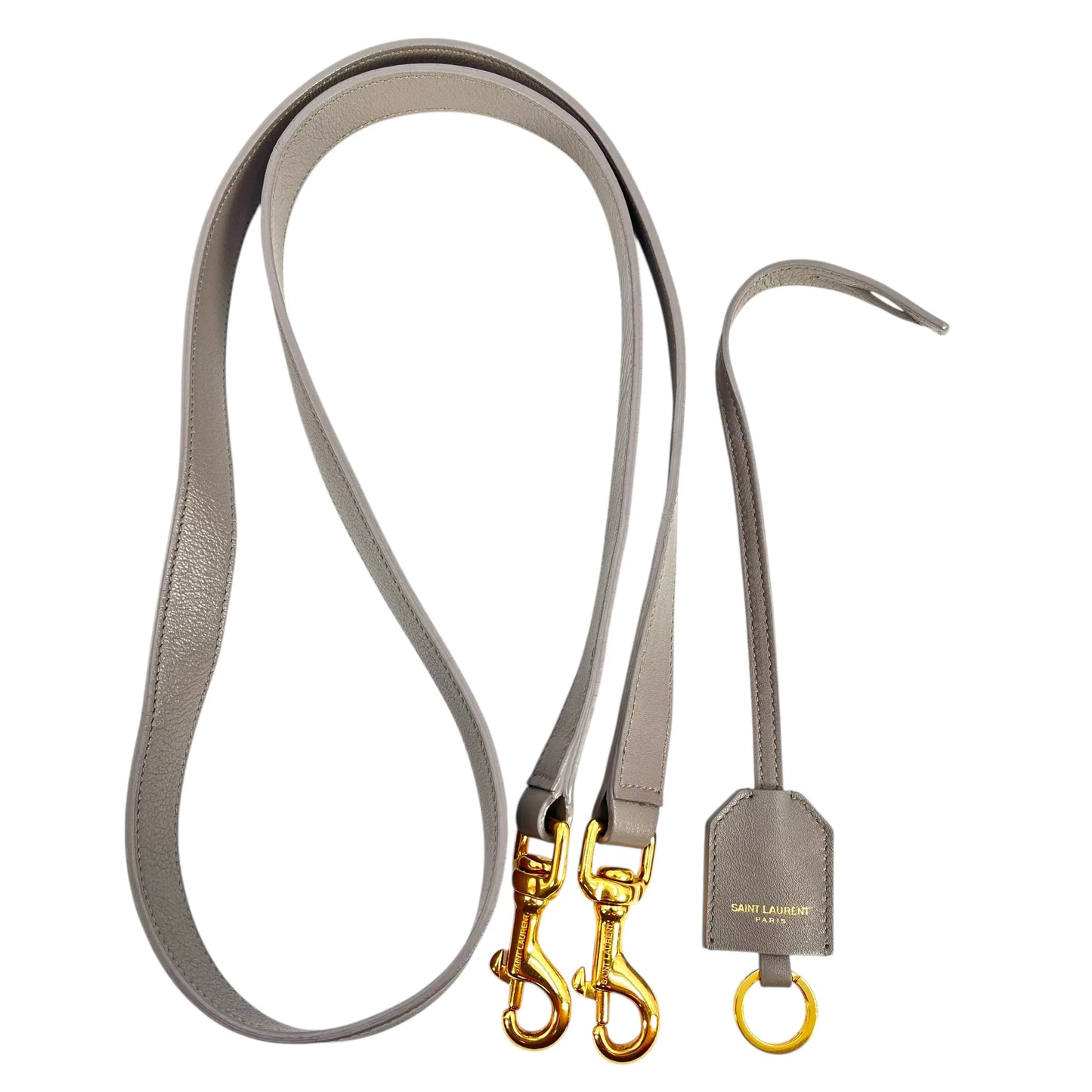 Saint Laurent カバス レザー ハンドバッグ - グレー