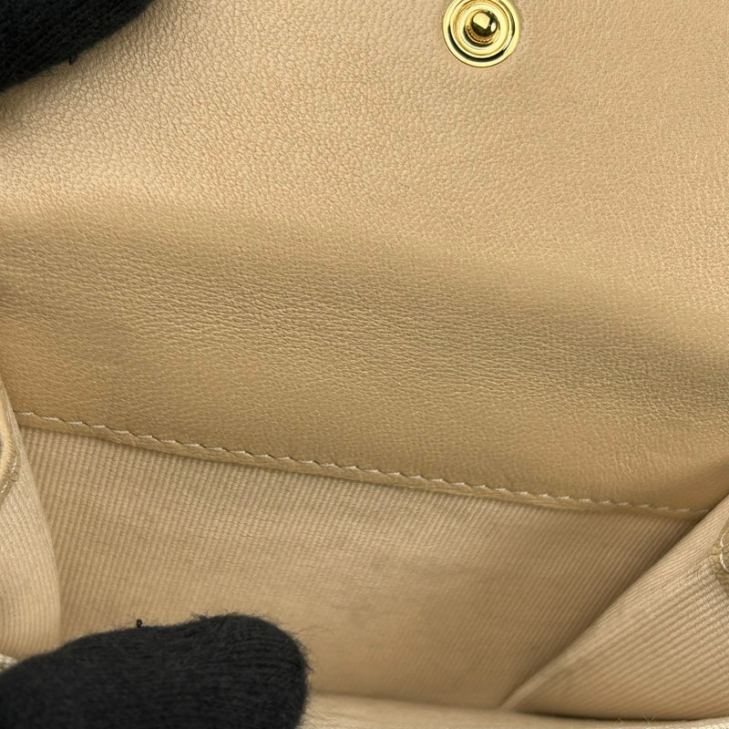 CHANEL Matelasse 19 Tri-fold Compact Wallet - Beige 