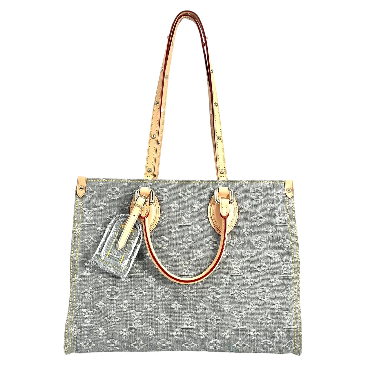 Louis Vuitton モノグラム デニム MM トートバッグ - ブルーグレー - 33685