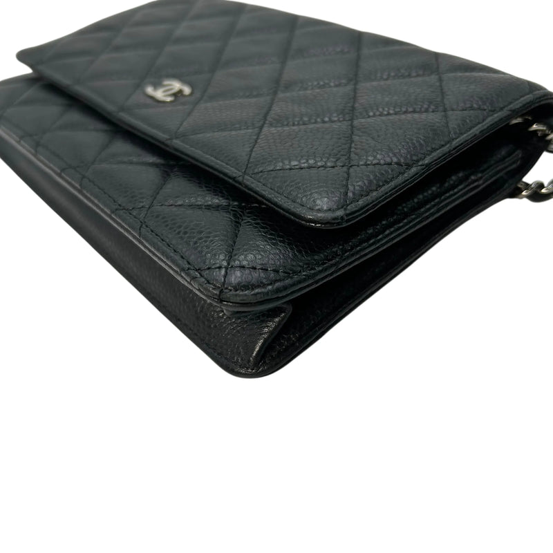 CHANEL マトラッセ キャビアスキン チェーンウォレット - ブラック - 34883