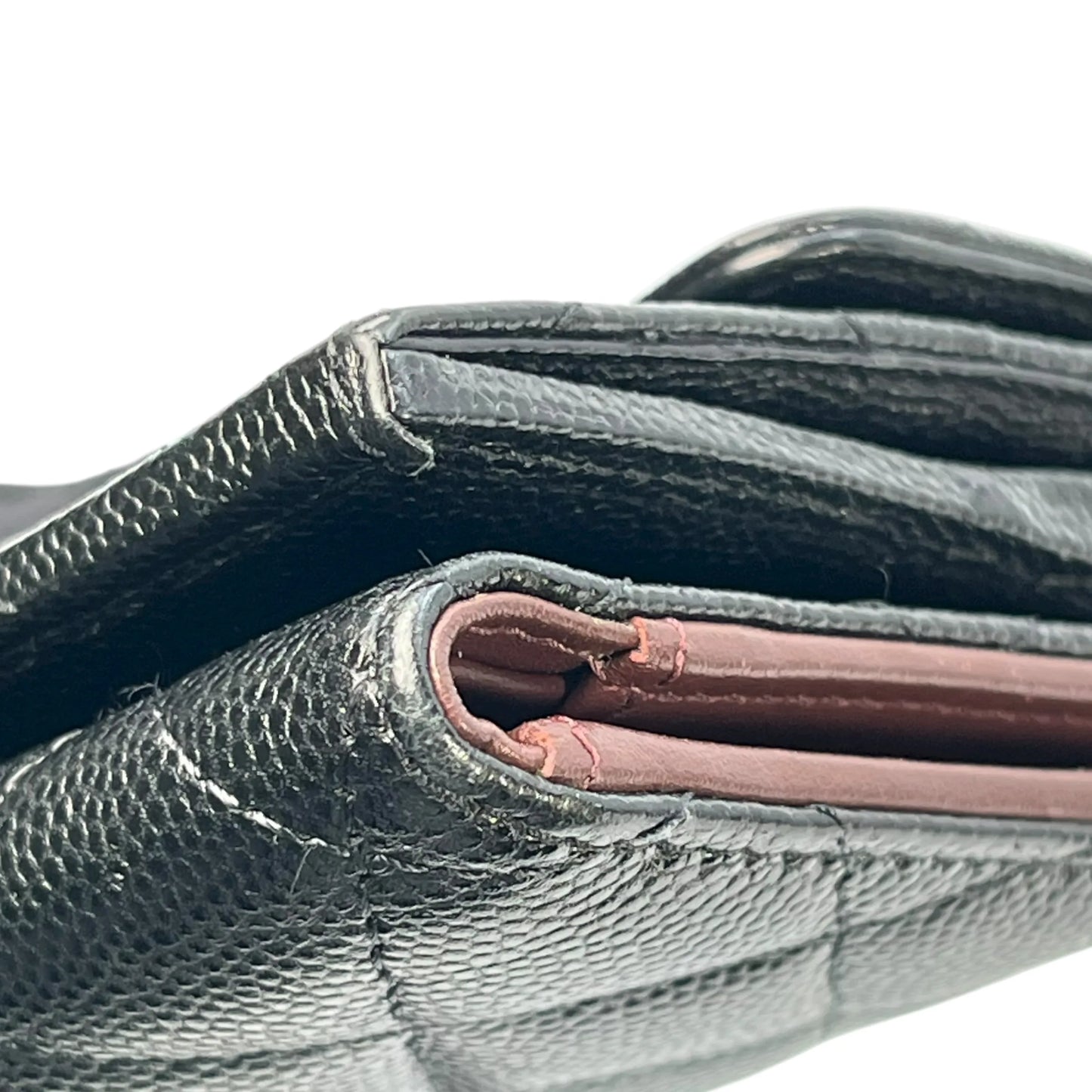 CHANEL Classic Small Flap Compact Wallet in Caviar Leather - Black 