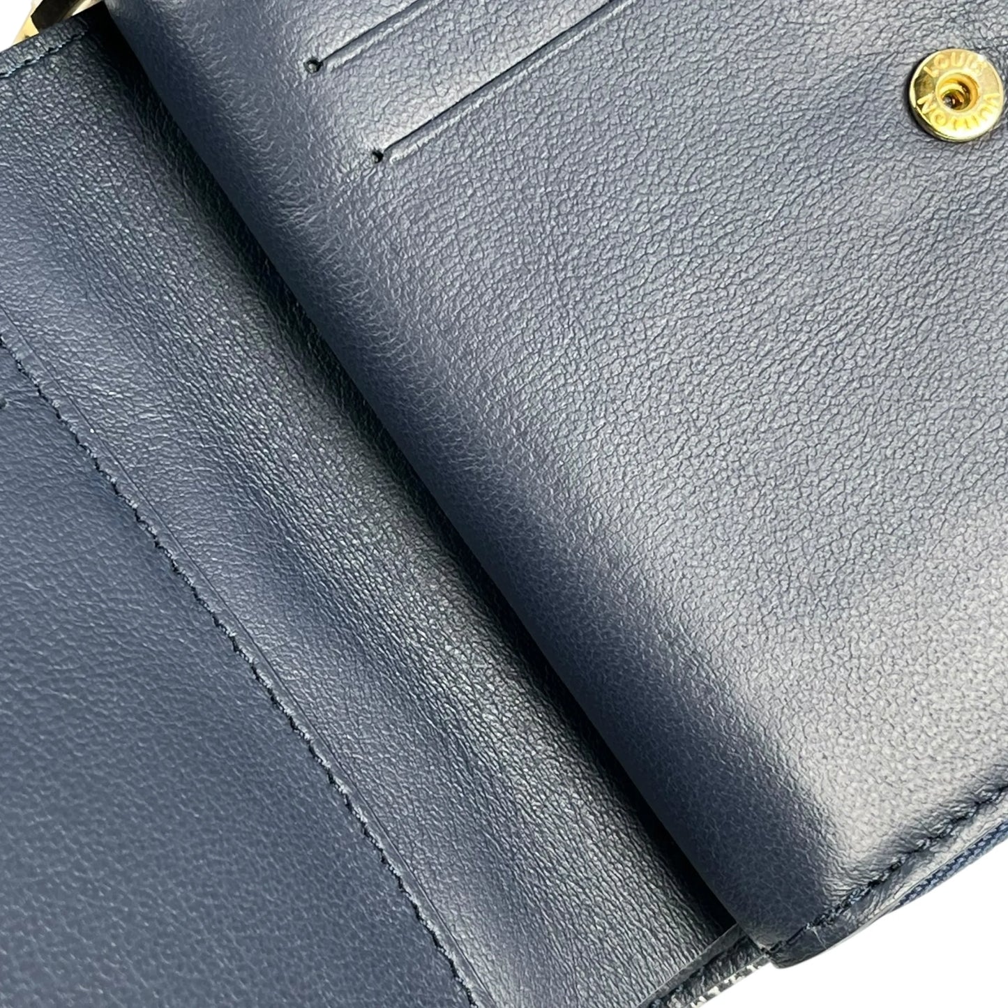 LOUIS VUITTON Portefeuille Lou Monogram Compact Wallet Bi-fold Wallet - Navy 