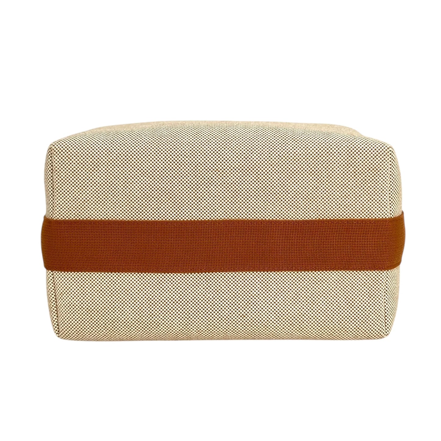 HERMES Bridesmaid Black GM Cotton Canvas Handbag - Beige 