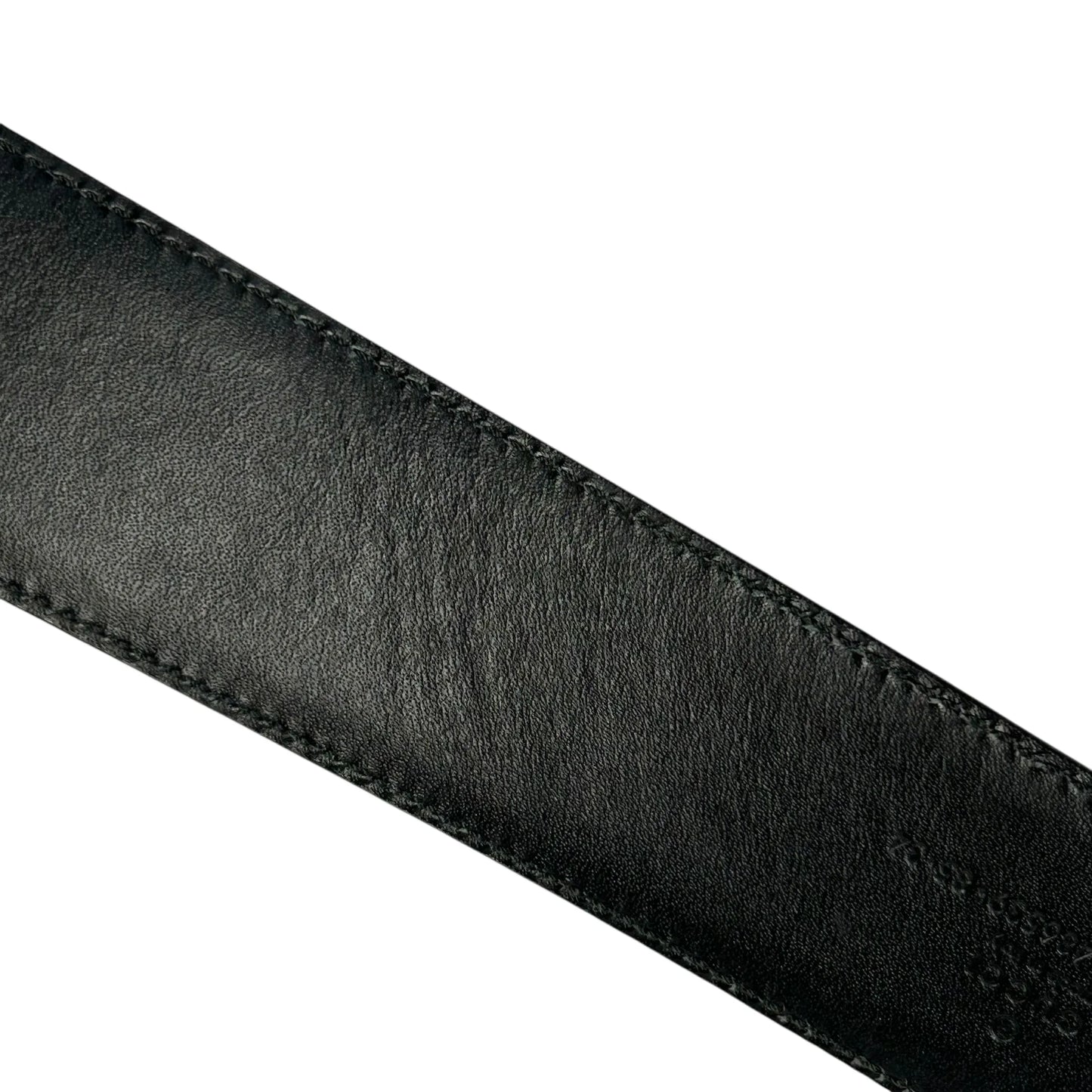 GUCCI グッチシマ GGロゴ レザー ベルト - ブラック