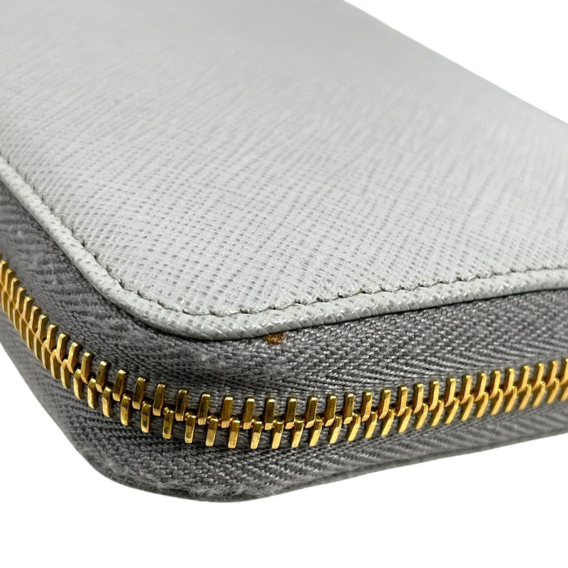 PRADA サフィアーノ リボンモチーフ 長財布 ロングウォレット - グレー