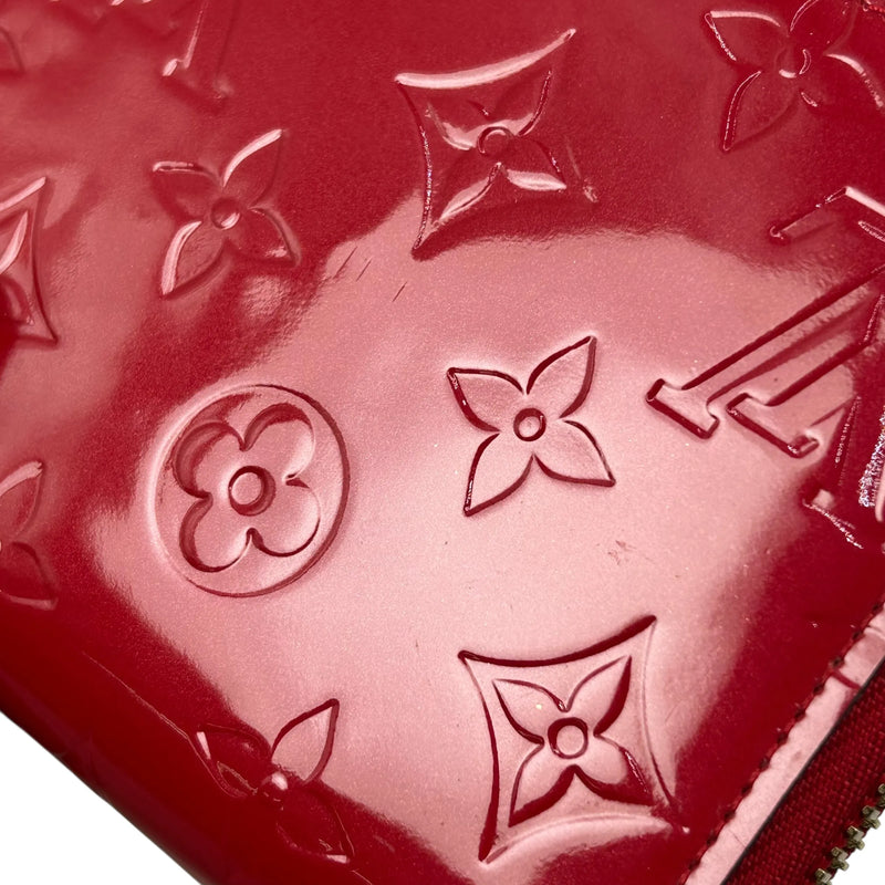 Louis Vuitton Monogram Vernis Zippy Wallet Long Wallet - Red 