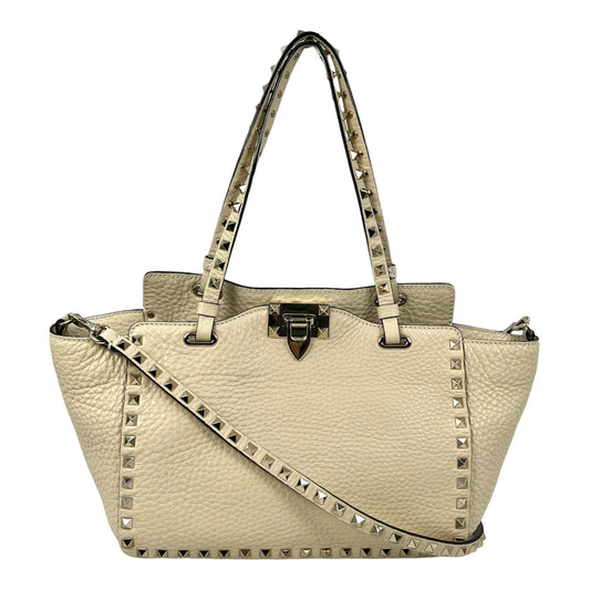 Valentino Rockstud Leather Handbag/Shoulder Bag - White 