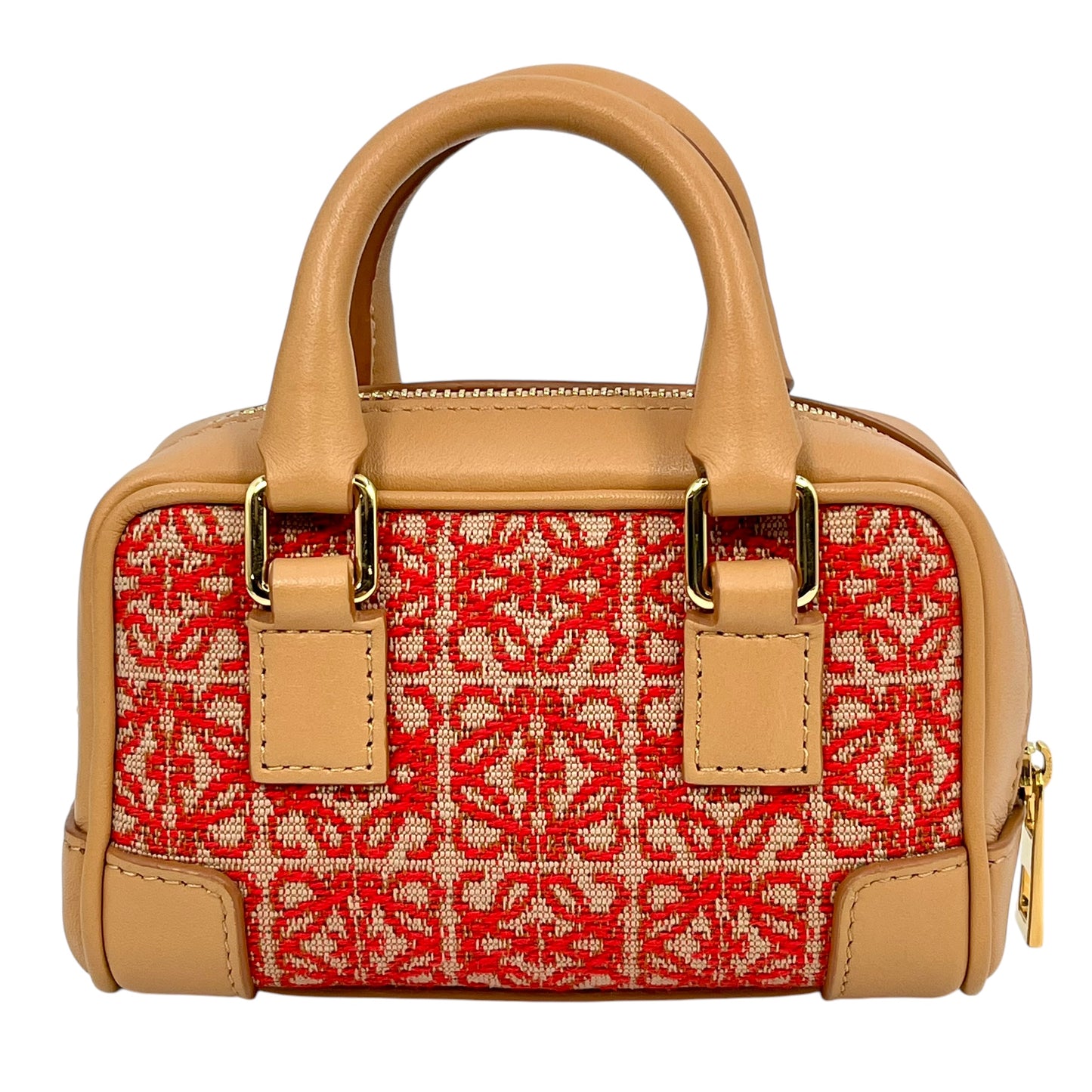 LOEWE Amazona Nano Mini Shoulder Bag - Brown and Red 