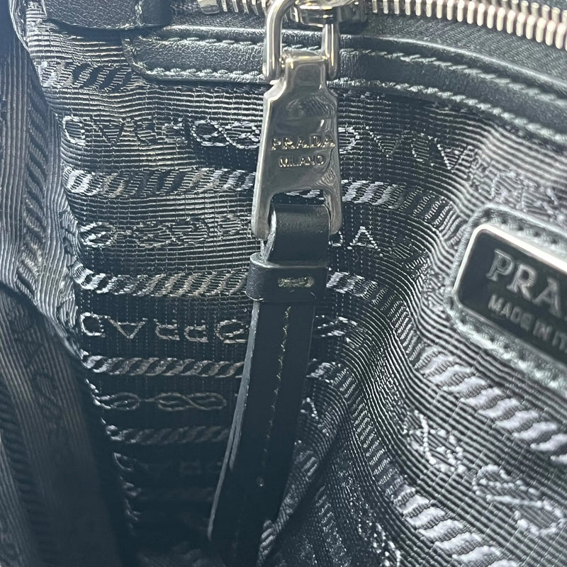 PRADA Diagram Leather Backpack - Black 