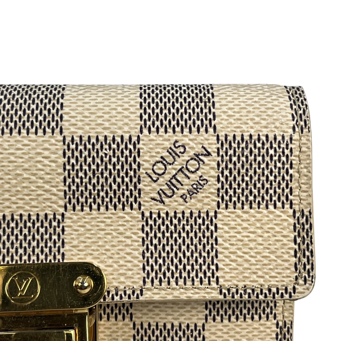 Louis Vuitton Damier Azur Portefeuille Koala Compact Wallet - White 