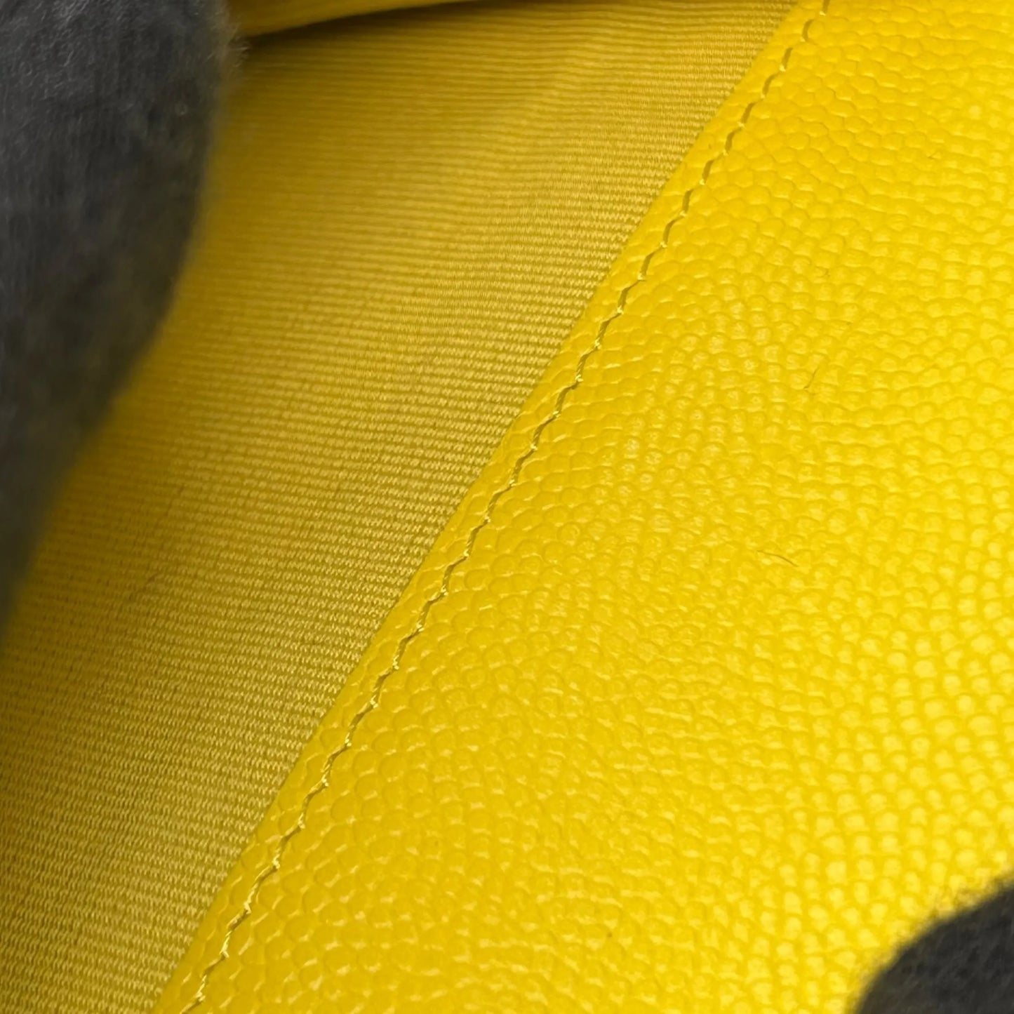 CHANEL Caviar Leather Matelasse Tri-Fold Compact Wallet - Yellow 