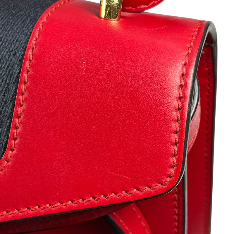 GUCCI Sylvie Chain Mini Handbag/Shoulder Bag - Red 