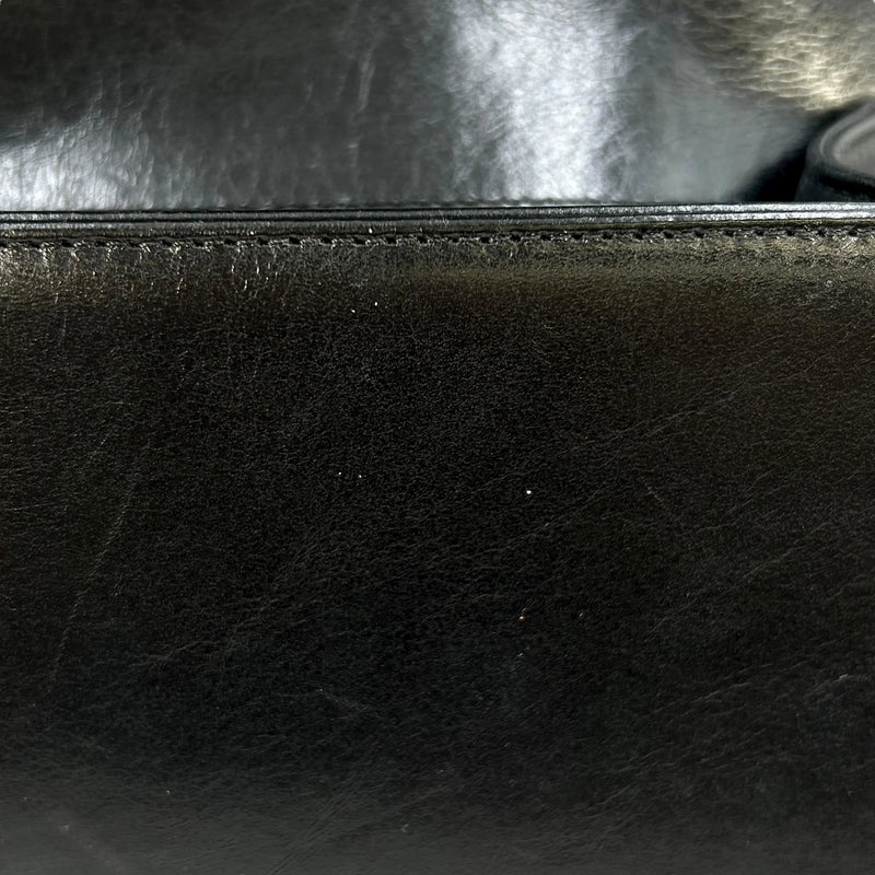 CHANEL Boy Chanel Leather Chain Shoulder Bag - Black 