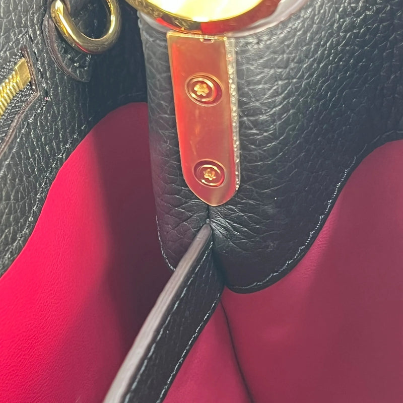 LOUIS VUITTON Capucines BB Handbag/Shoulder Bag - Black 