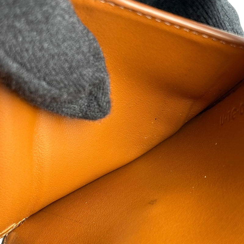 CELINE Triomphe Canvas Compact Wallet - Dark Brown 