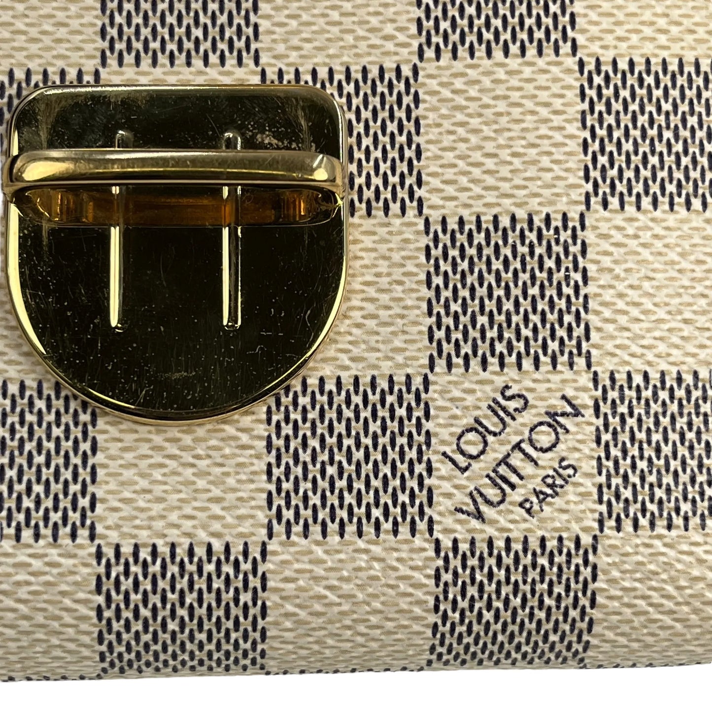 Louis Vuitton Damier Azur Portefeuille Koala Compact Wallet - White 