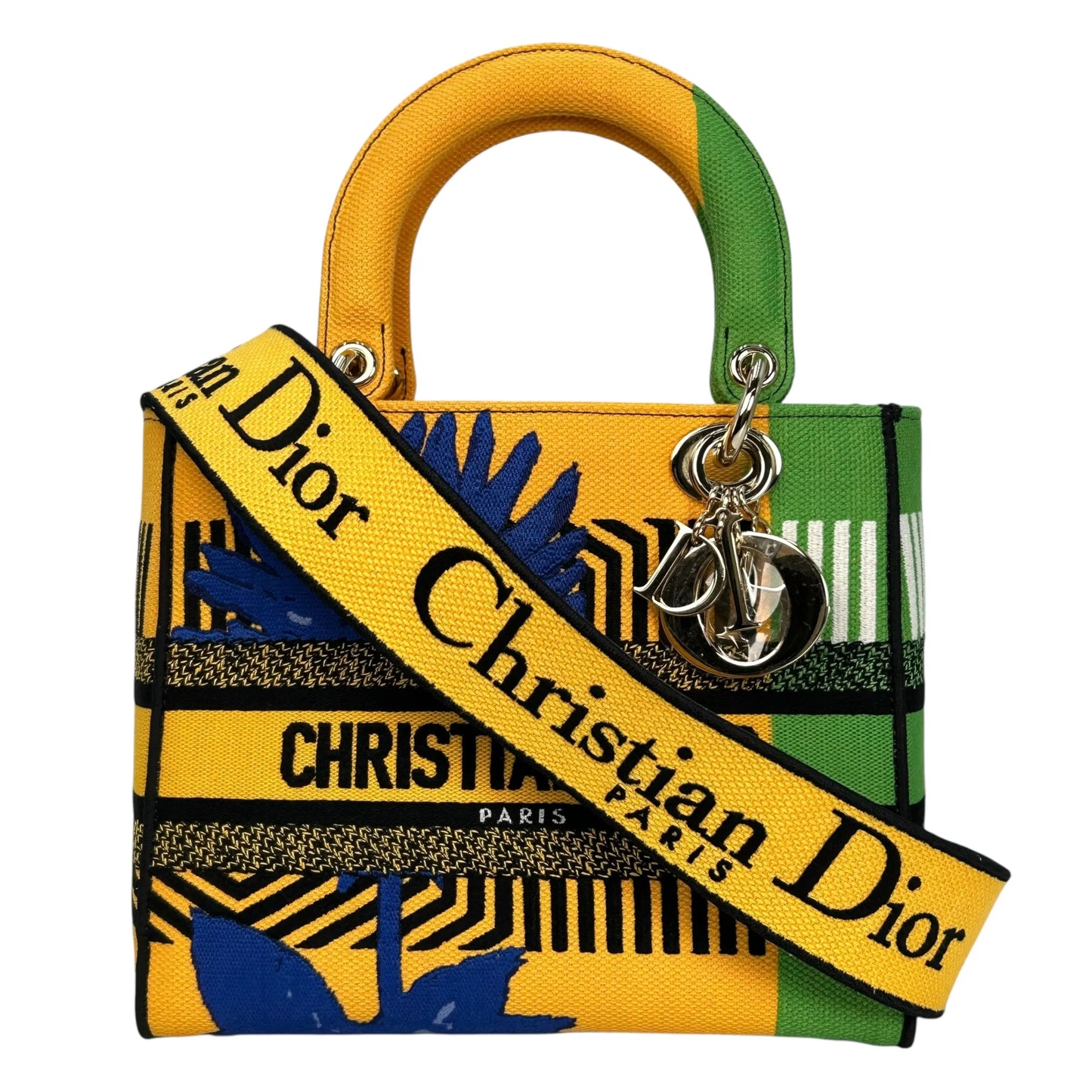 Dior Lady D-Light Handbag - Yellow and Green 