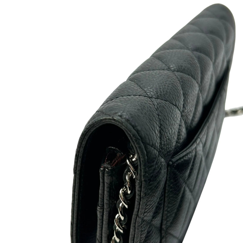 CHANEL マトラッセ キャビアスキン チェーンウォレット - ブラック - 34883