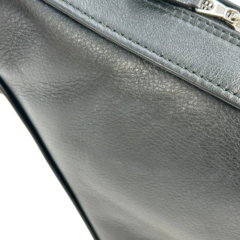 BALENCIAGA Triangle Leather Chain Shoulder Bag - Black 