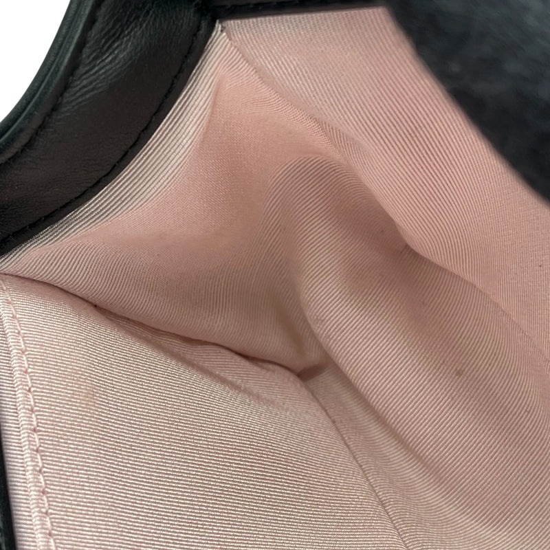 CHANEL Boy Chanel Pearl and Calfskin Chain Shoulder Bag - Black 