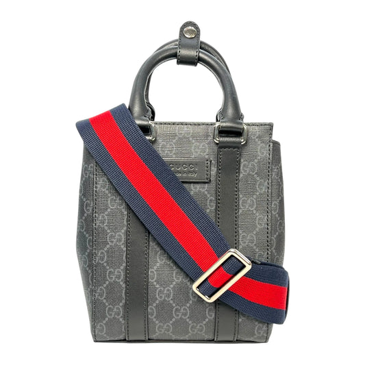 GUCCI GG Supreme Mini Handbag Shoulder Bag - Black 