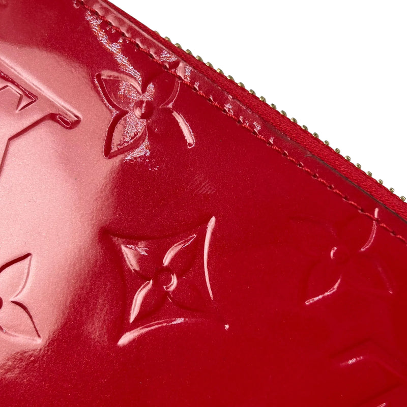 Louis Vuitton Monogram Vernis Zippy Wallet Long Wallet - Red 