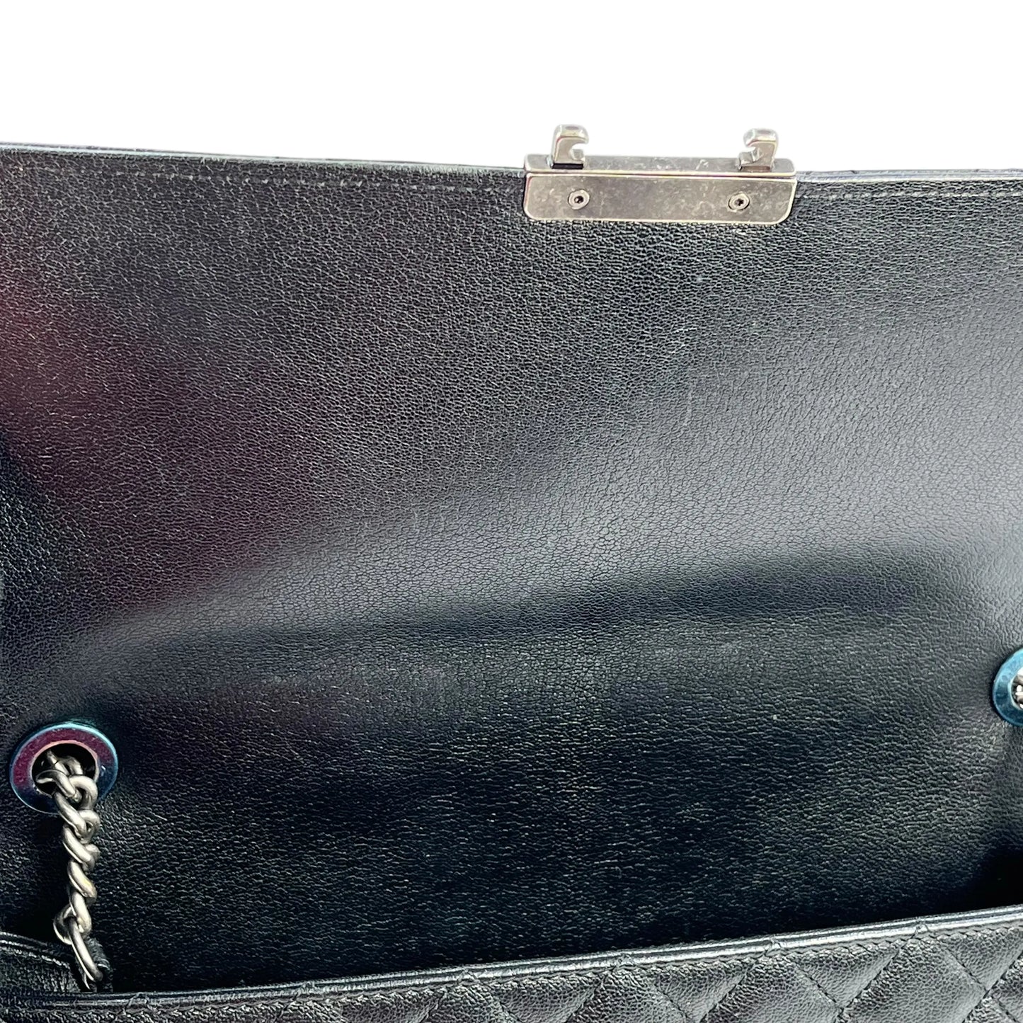 CHANEL CC University Matelasse Goatskin Chain Shoulder Bag - Black 