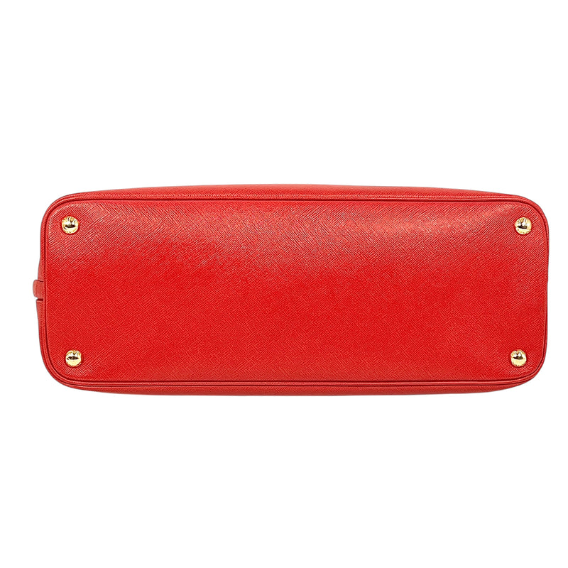 PRADA Galleria Saffiano Leather Handbag - Red 