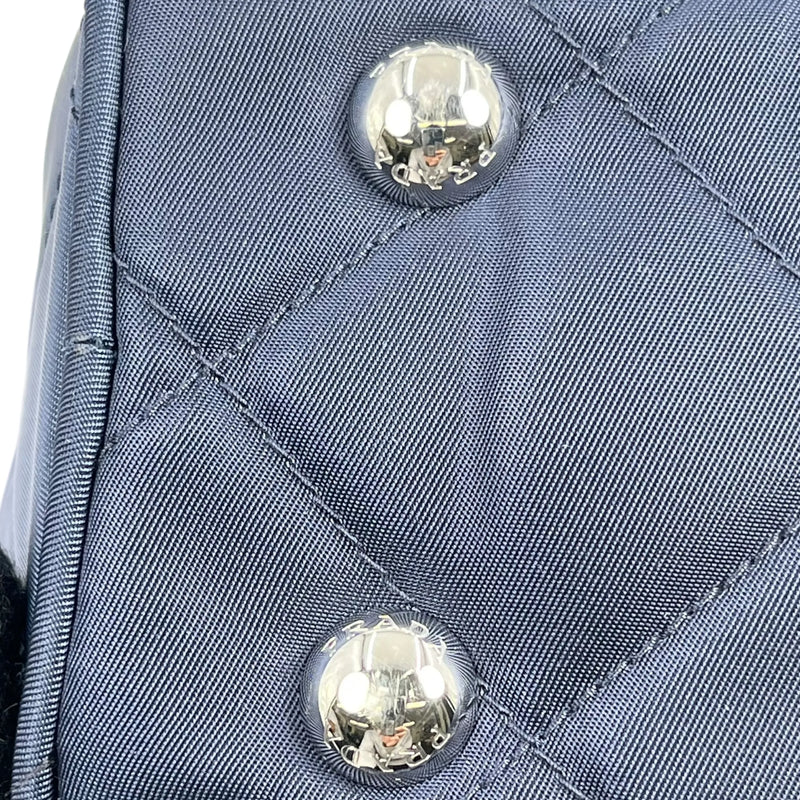 PRADA Quilted Nylon Chain Shoulder Bag - Navy 